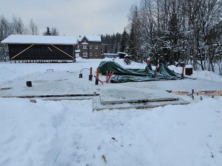 Фундамент жилого дома в Рохме Фундамент жилого дома в Рохме